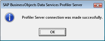 Profiler Server Connected