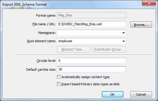 Import XML Schema- Source