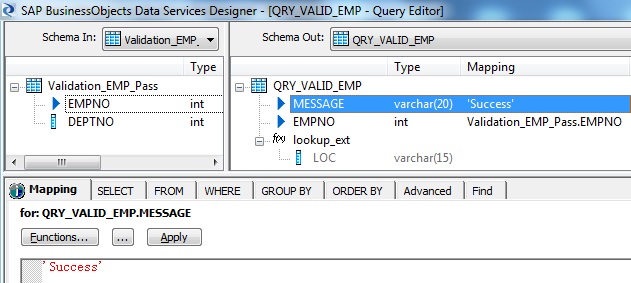 Query- New Lookup Function Call