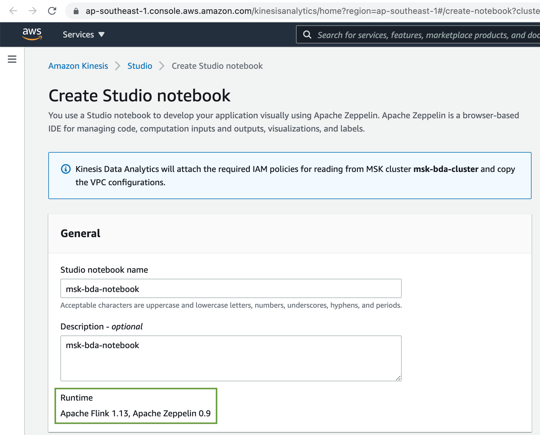 Create Studio Notebook