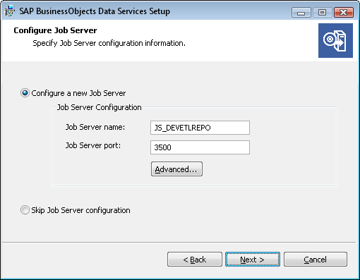 BODS Job Server Configuration