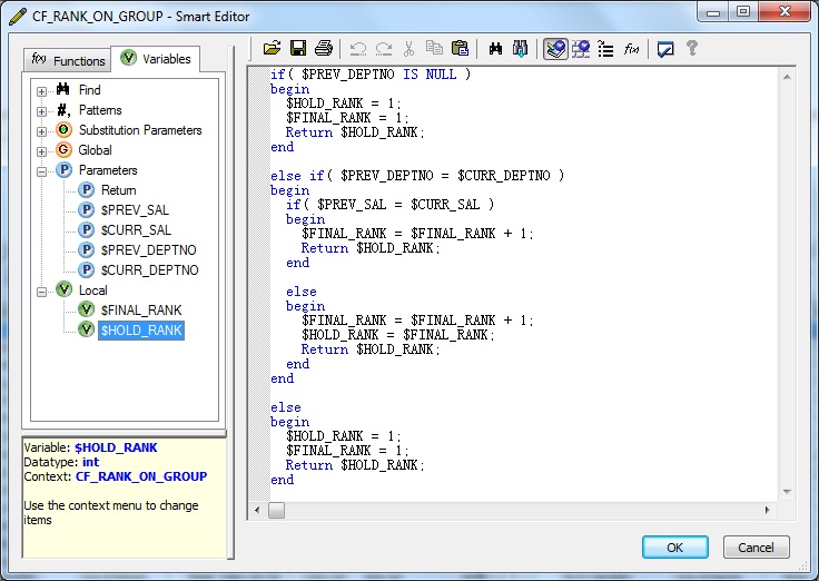 Custom Function Definition- RANK