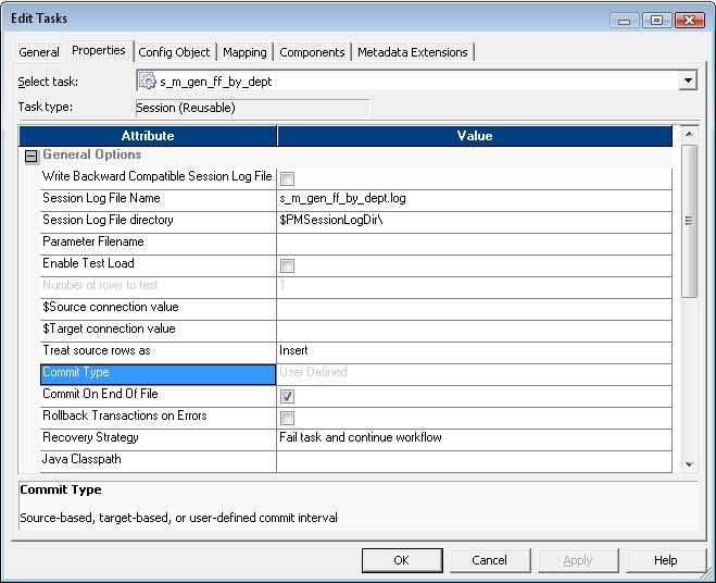 Session Commit Type- User Defined