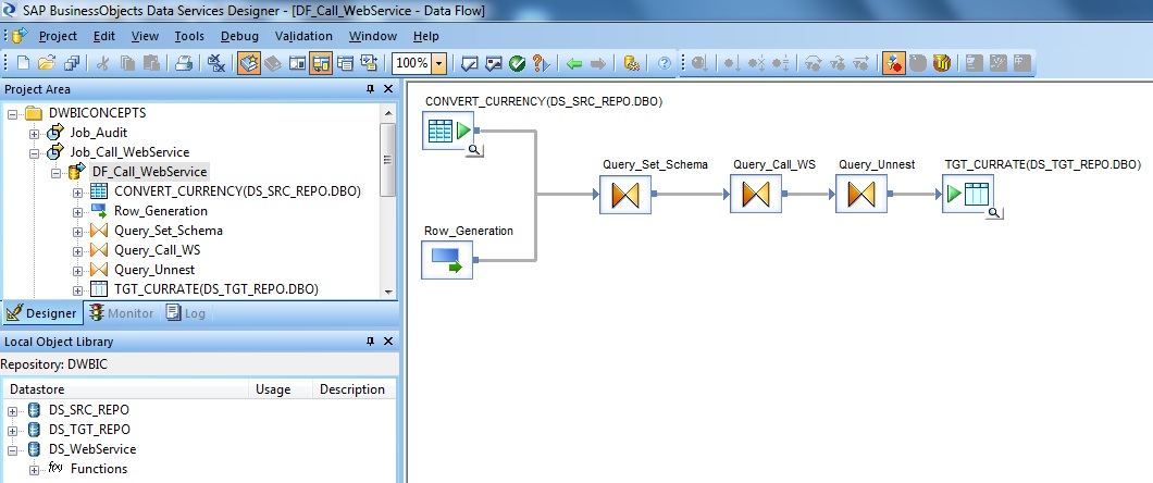 Sample Dataflow to call Web Services