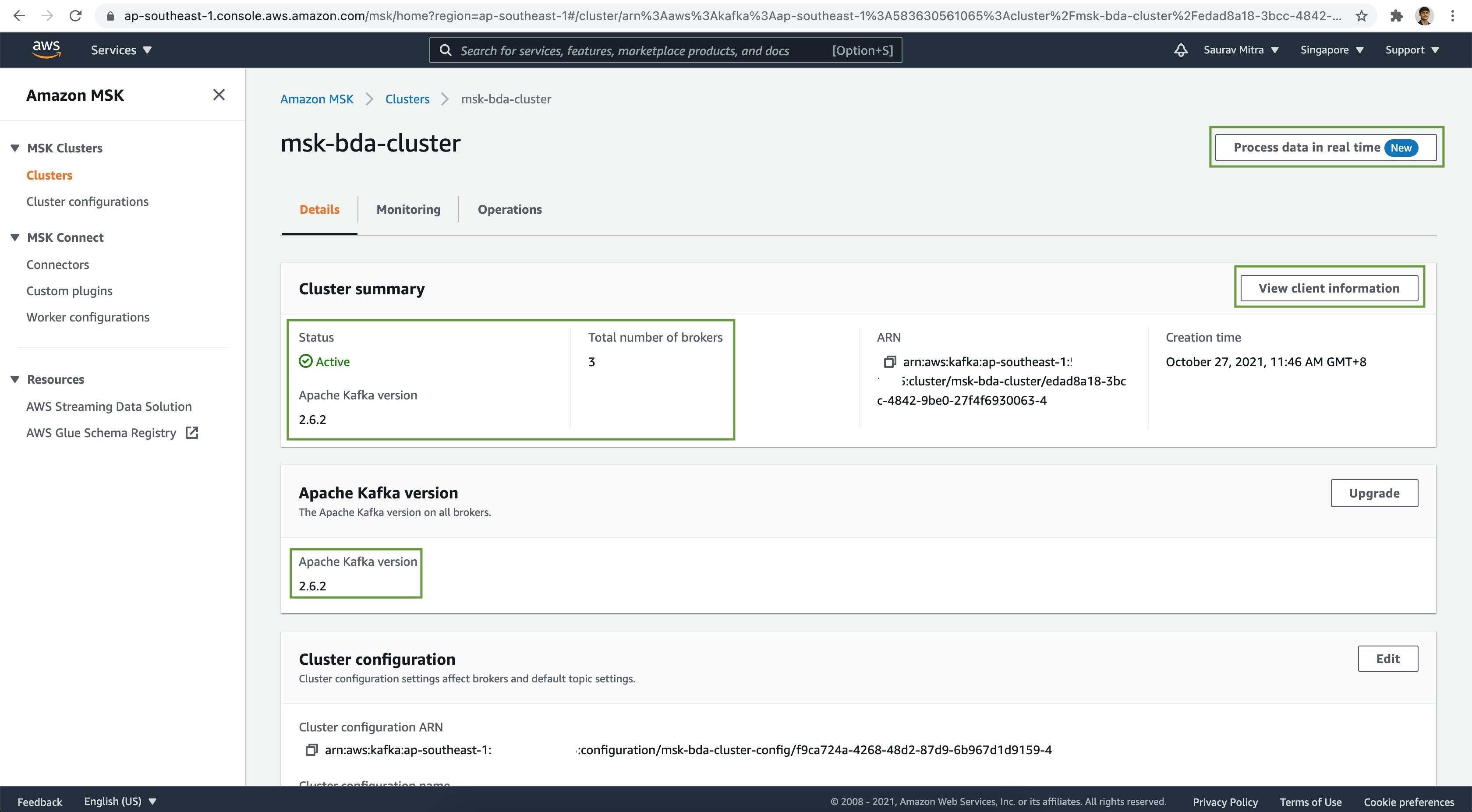 Amazon MSK Cluster