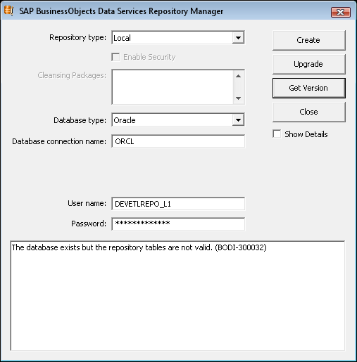 Local Repository Connection Test