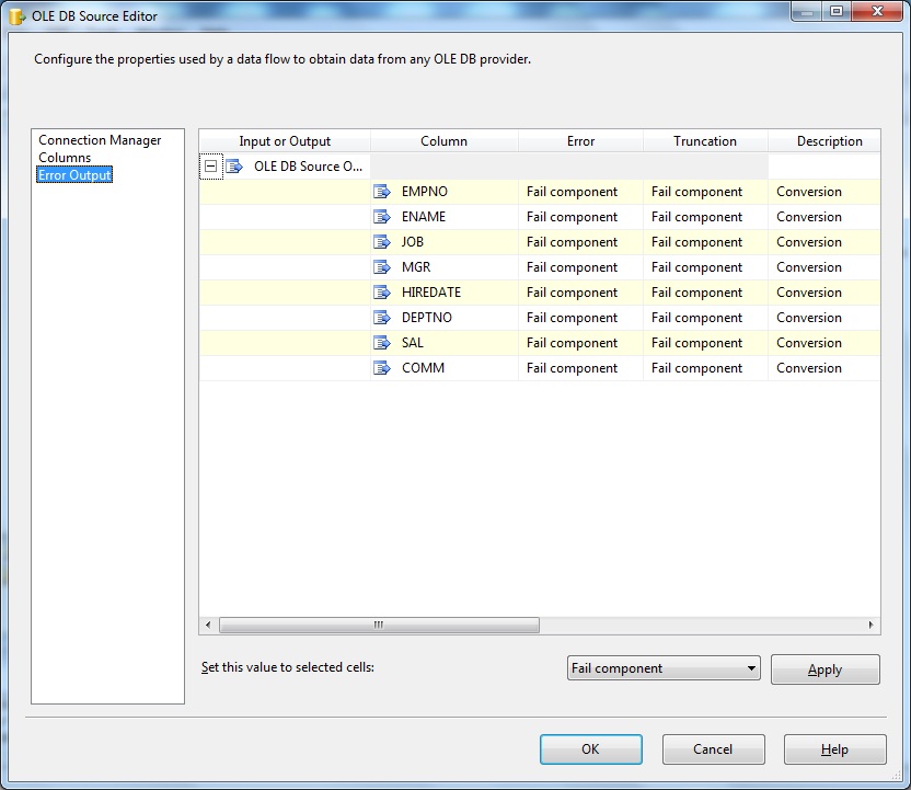 OLEDB Source- Error Output