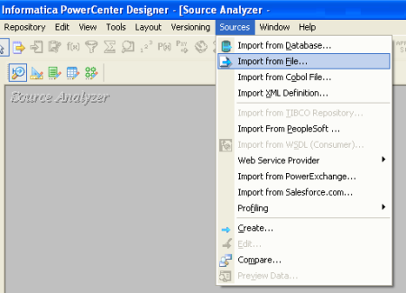 Informatica Source Analyzer