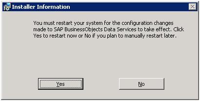 BODS After Install Restart