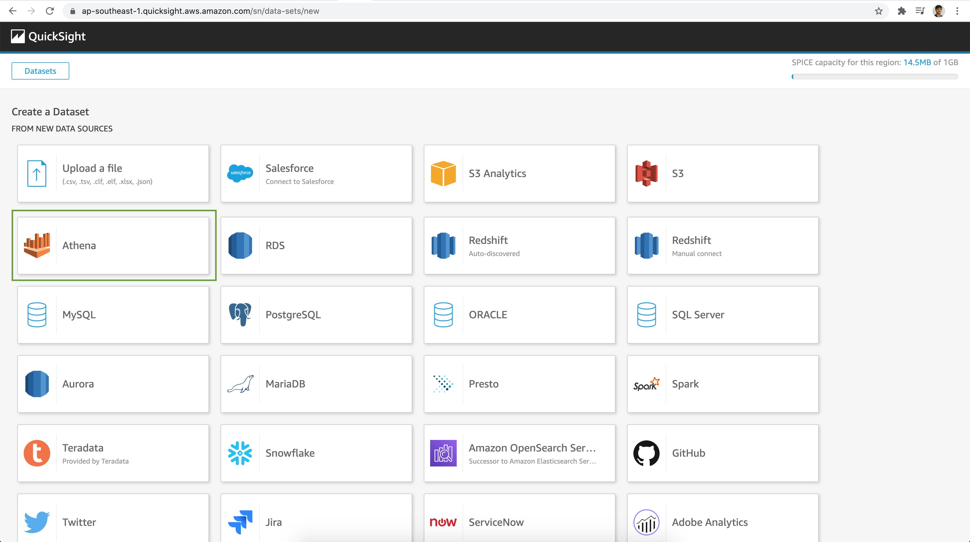 QuickSight Data Sources