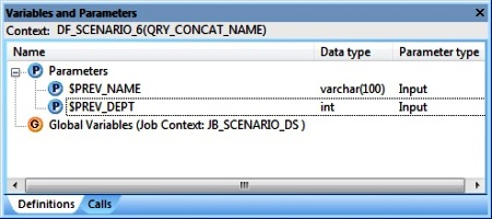 Parameters- Data flow