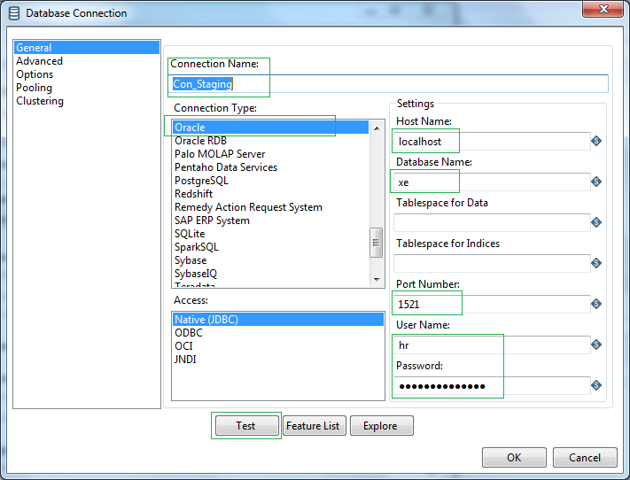 Database connection