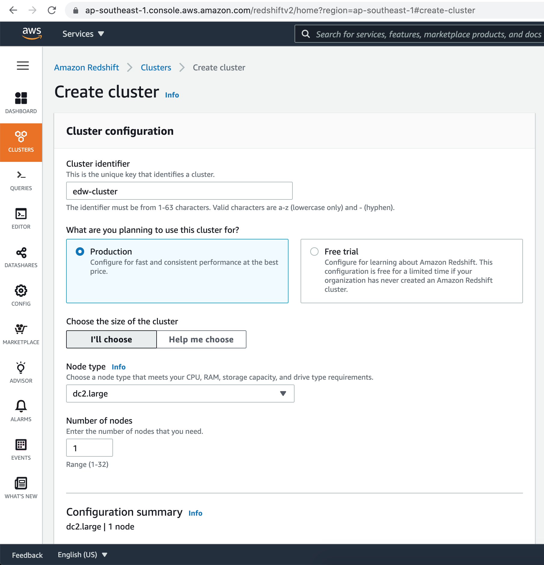 Cluster Configuration