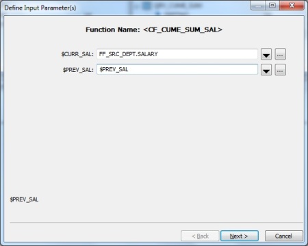 Function Input Parameters