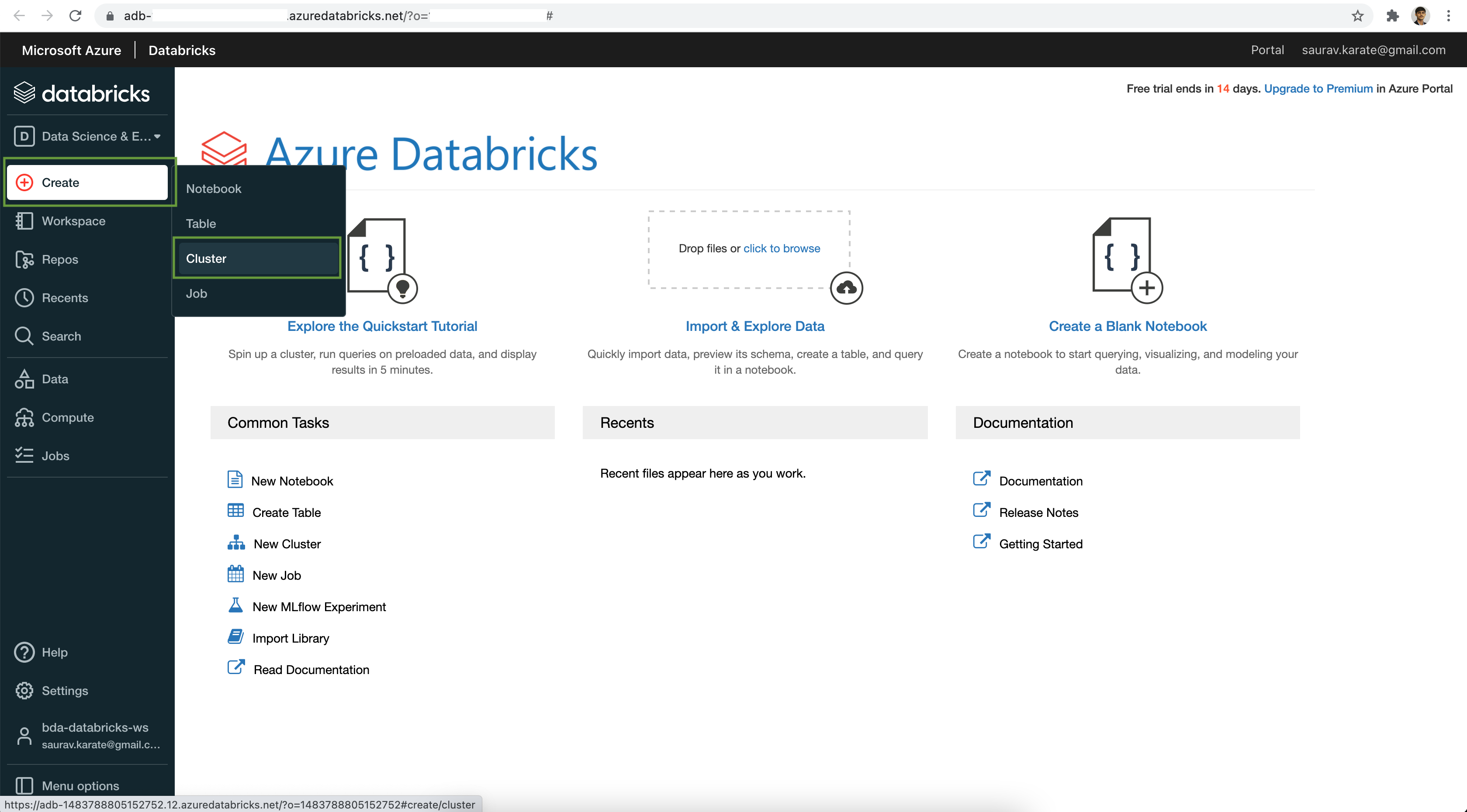 Databricks Console