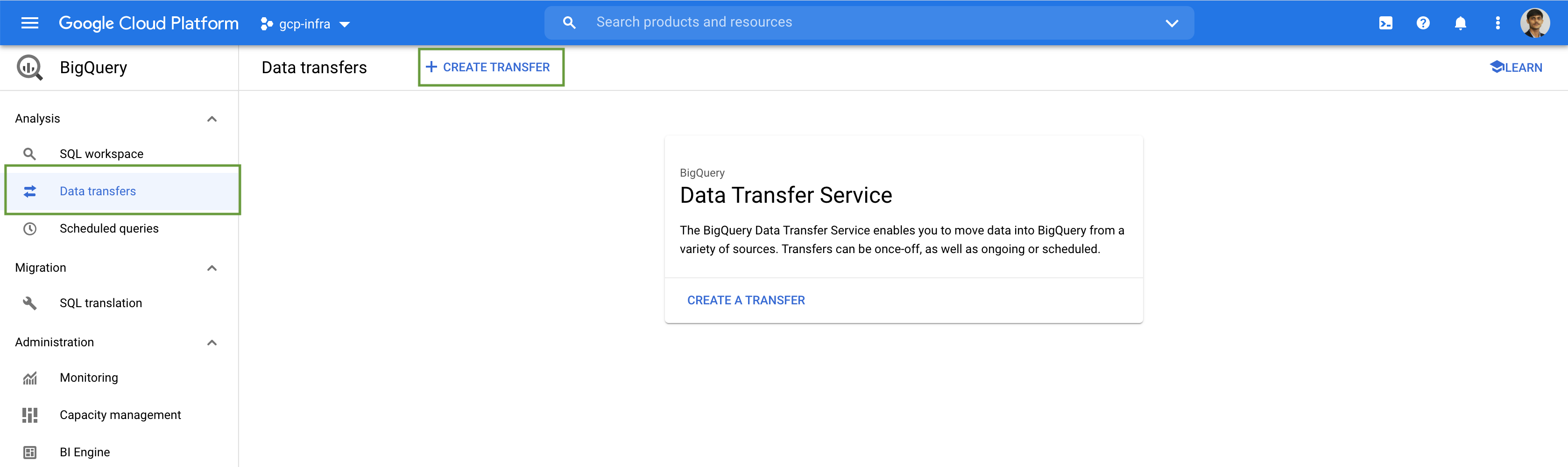 BigQuery - Data Transfer Service