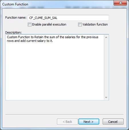 Custom Function