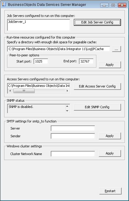 BODS Server Manager