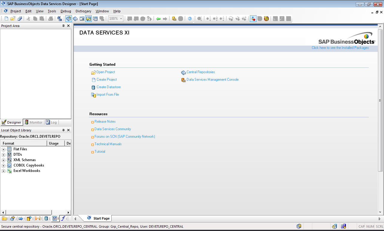 Secure Central Repository Details