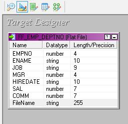 Target Instance Flatfile Definition