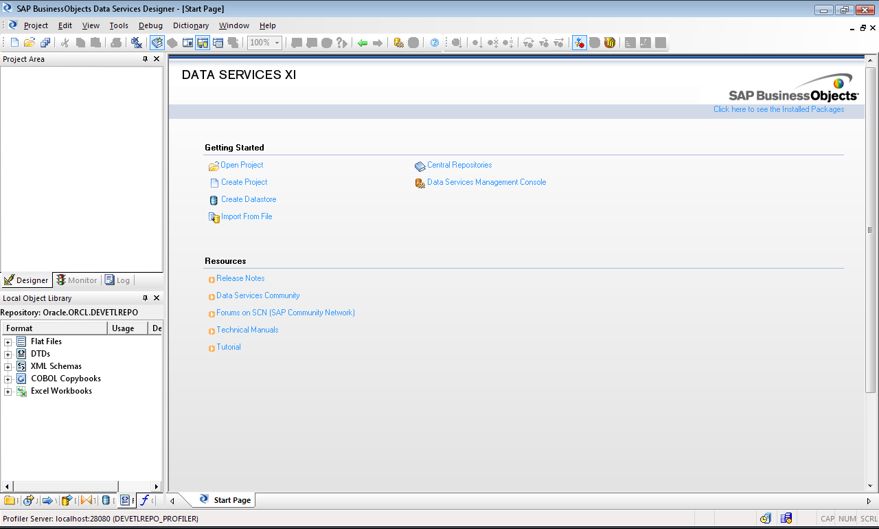 Profiler Server Connected