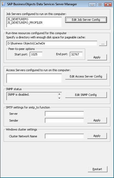 Job Server Restart