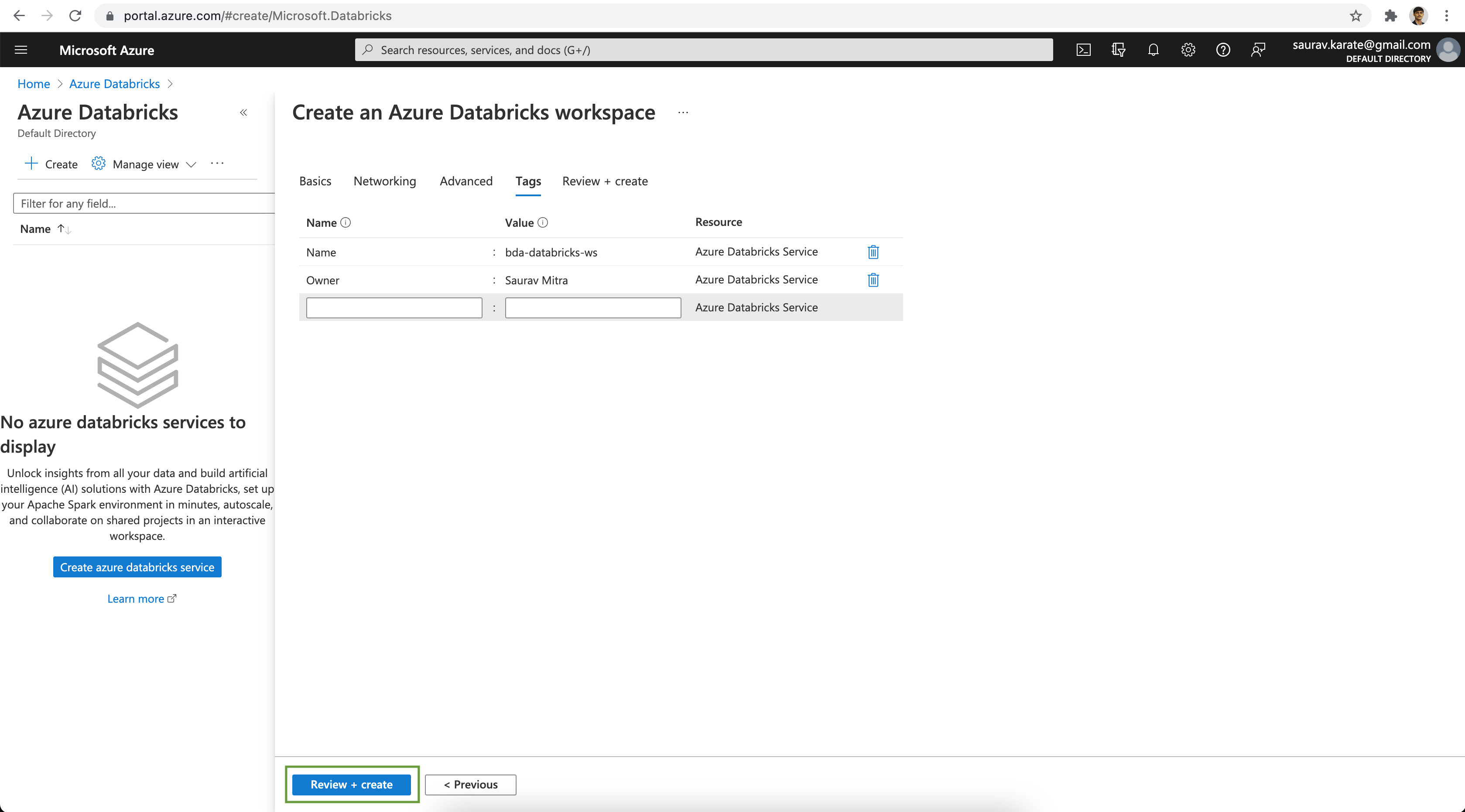 Azure Databricks Tags