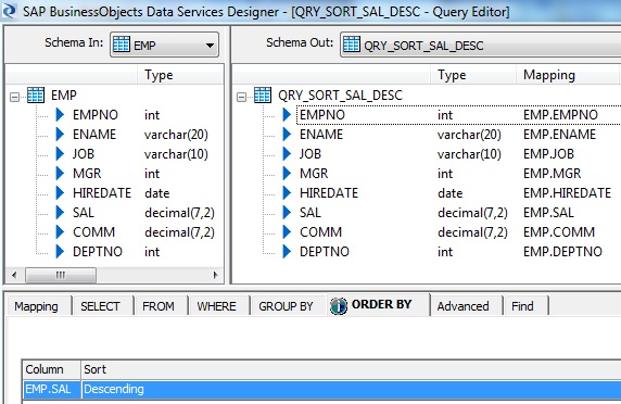 Query- Sort