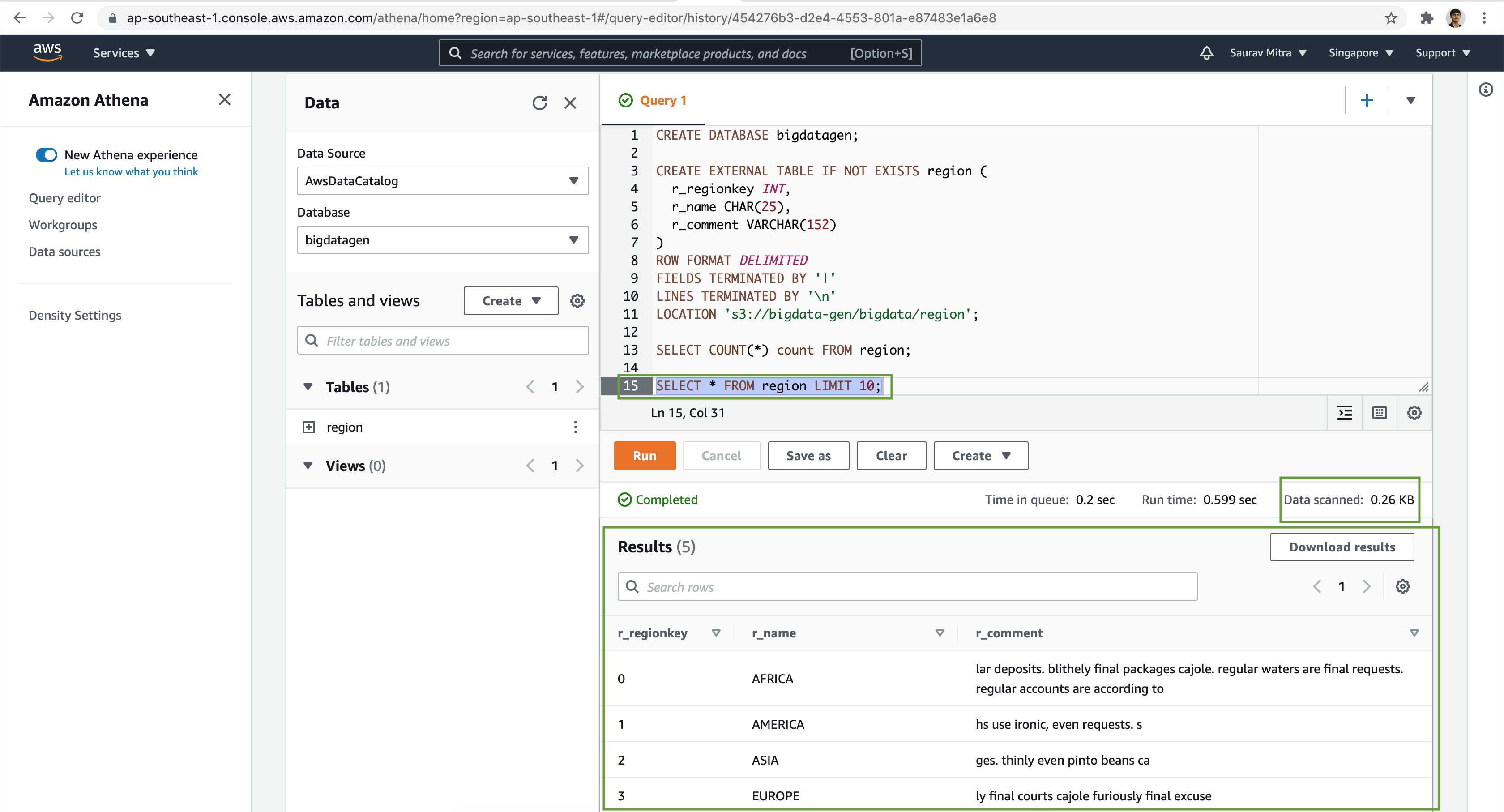 Preview External Table Data